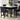 5-Piece Counter Height Dining Table Set - 42" Dining Table and 4 Black Upholstered Chairs