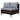 5-Piece Outdoor Half-Moon Brown Sofa Set