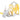 50" Yellow Toddler Slide and Swing Set