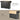 52.7" Black Rolling Mobile Kitchen Island 