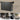 52.7" Black Rolling Mobile Kitchen Island 