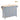 52.7" Blue Rolling Mobile Kitchen Island with Solid Wood Top and Locking Wheels