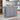 52.7" Blue Rolling Mobile Kitchen Island with Solid Wood Top and Locking Wheels