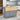 52.7" Blue Rolling Mobile Kitchen Island with Solid Wood Top and Locking Wheels
