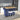 52.7" Dark Blue Rolling Mobile Kitchen Island with Solid Wood Top and Locking Wheels