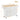 52.7" White Rolling Mobile Kitchen Island 