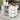 52.7" White Rolling Mobile Kitchen Island with Solid Wood Top and Locking Wheels