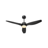 52" Blade LED Propeller Ceiling Fan Light with Remote Control - Black