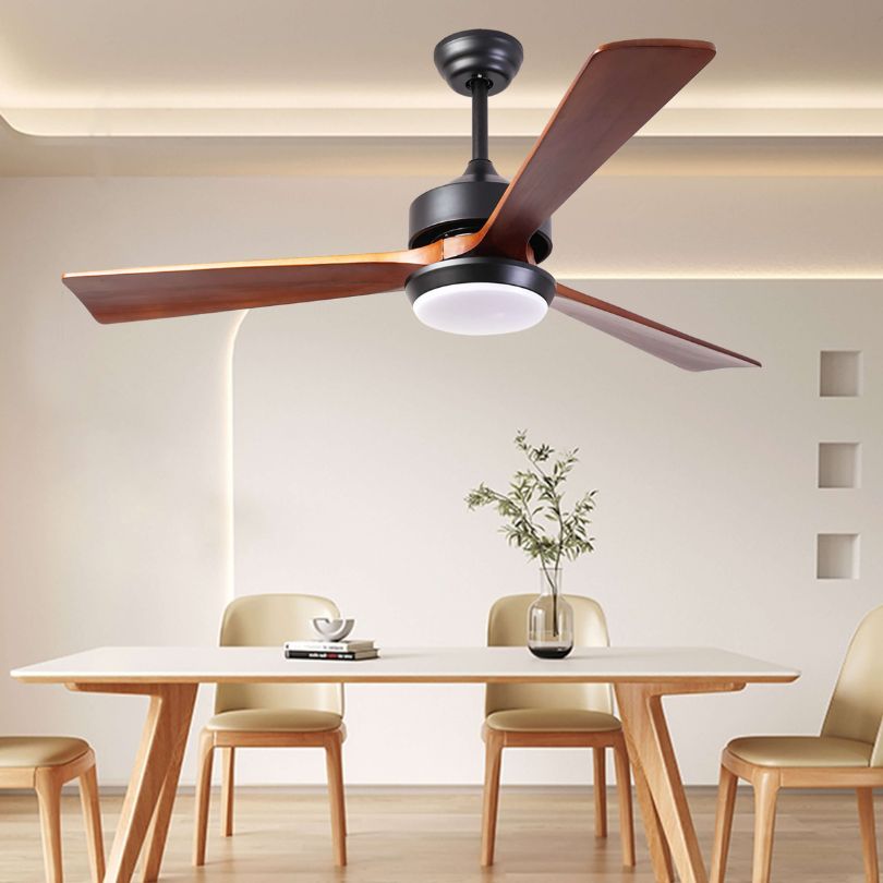 52'' LED 3-Blade Wood-Rod Ceiling Fan -CharmingDecor- CharmyDecor