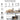 53" Kitchen Cart with 8 Handle-Free Drawers & 5 Wheels - White