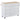 53" Kitchen Cart with 8 Handle-Free Drawers & 5 Wheels - White