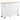 53" Mobile White Kitchen Cart with Rubber Wood Desktop and 5 Draws