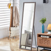 57.9" Third Generation Floor Mirror with Grey Solid-Wood Frame