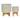 5/8" Matte Beige Ceramic Planter On Wooden Stand