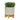 5/8" Matte Beige Ceramic Planter On Wooden Stand