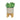5/8" Matte Beige Ceramic Planter On Wooden Stand