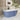 59" x 28" Blue Freestanding Double Slipper Soaker Tub with Central Drain