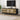 59" Rustic Rattan TV Stand with Adjustable Shelves - Black & Natural
