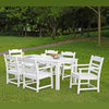 White HIPS 5 Piece Outdoor Dining Set with 4 Dining Chairs & 1 Dining Table