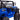 Blue toy off-road vehicle with detailed features on a white background