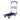 660lbs Capacity Blue Dolly Folding Push Hand Flatbed Rolling Cart