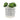 5/6 Black Ceramic Planter Pots with Saucers - Set of 2