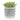 5/6 Black Ceramic Planter Pots with Saucers - Set of 2