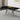 70.9" Modern Black Faux Marble Glass Dining Table with Silver Chrome Metal Legs
