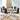 70.87" Modern Faux Marble Glass Dining Table and Silver Chrome Metal Legs