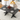 71'' Black Wooden Rectangular Dining Table with Curved Design Legs
