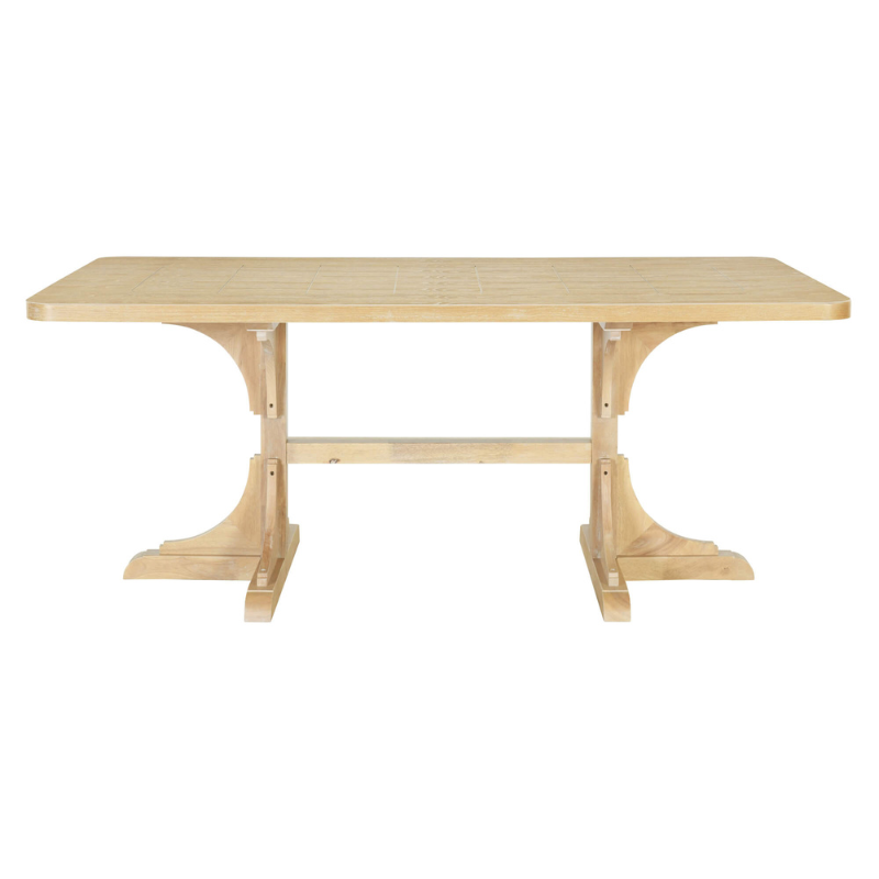 71'' Natural Wooden Rectangular Dining Table - CharmyDecor
