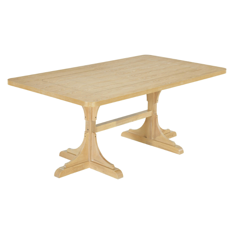 71'' Natural Wooden Rectangular Dining Table - CharmyDecor