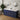 72" Dark Blue Double Bathroom Vanity with Marble Countertop and White Sinks