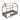 78.70 Twin-Size Gray Wood House Bed Frame with Fence for Kids