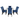 7 Piece Faux Marble Dining Table Set with Blue Velvet Chairs