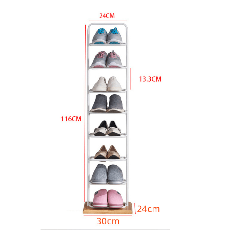 8-tier Compact Metal Shoe Rack- CharmyDecor