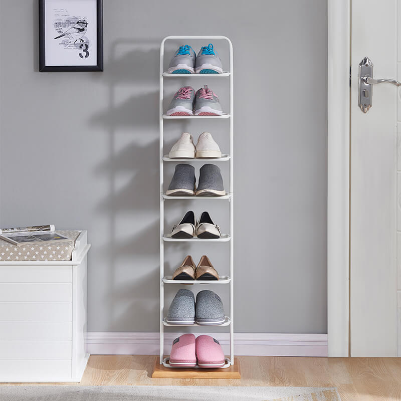 Pre Modern 8 Rack 8-tier Compact Metal Shoe Rack- CharmyDecor