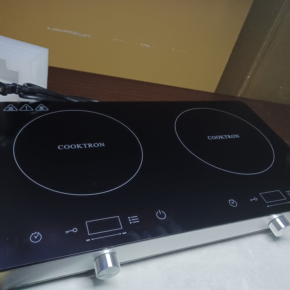 Double Induction Cooktop Burner with Fast Warm-Up Mode - Portable Dual Induction Cooker Cooktop