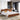 82" King-size Coffee Buckle Shaped and Pull-Button Back-rest Metal Frame Bed