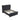A dimension Image of our 84" Queen size Black Wingback Velvet Fabric Chesterfield Bed Frame with Button-Tufted Headboard and Vintage Wing