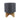 8" Modern Matte Gray Ceramic Plant Stand with Brown Wood Leg