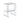 17.7" Contemporary Chrome Side Table With 2-Tier Acrylic Glass End
