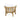 4 Piece Patio Set Image. Back View of Club Chair with Curved Backrest.
