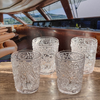 Paisley Clear Acrylic Glasses Drinkware Set of 4 (13oz)