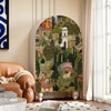 Arched Armoire Cabinet with Jaipur Gardens Canvas Doors & Shelves