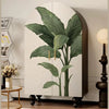 Arched Armoire Cabinet with Tropical Oasis Canvas Doors & Shelves