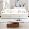 Beige Corduroy Modern 3-Seater Cloud Couch