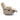 Beige Overstuffed Fabric Large Manual Recliner Chair