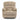 Beige Overstuffed Fabric Large Manual Recliner Chair