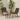 Wooden Patio Set Image. Black 3 piece patio set with Woven Rope Lounge Chairs and Acacia Wood Round Table in an outdoor setting.
